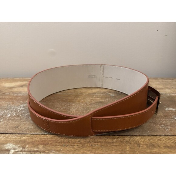 Authentic Michael Kors genuine leather Double wrap around waist belt Size Small - Picture 1 of 5